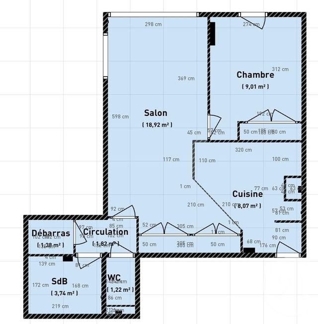 Appartement F1 à vendre - 1 pièce - 44.56 m2 - MAUREPAS - 78 - ILE-DE-FRANCE - Century 21 S.L.P. Immobilier